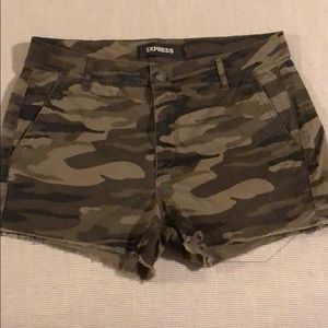 Express Camo Cutoff Shorts